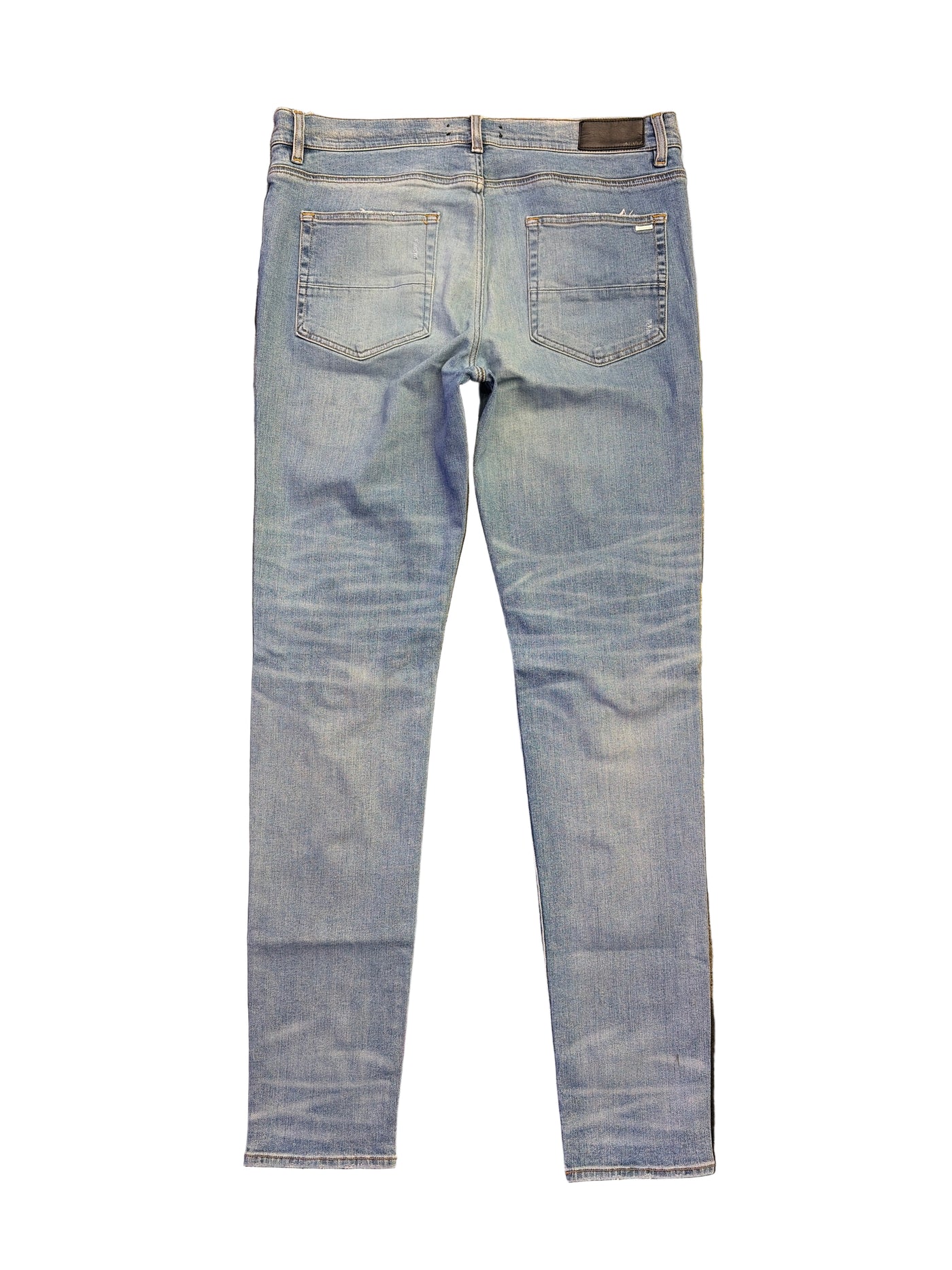 Amiri Brown Acid Patch Jeans Clay Indigo