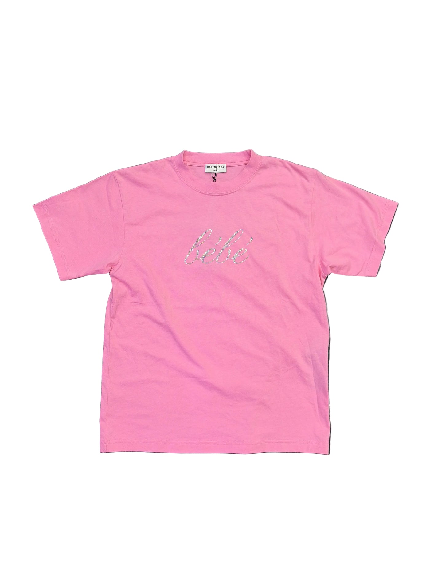 WMNS Balenciaga Bebe Worn-Out Tee Pink