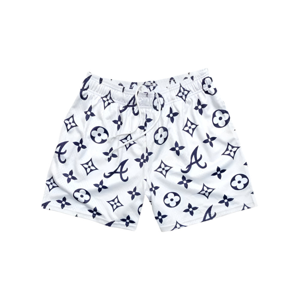 Bravest Studios Mesh Shorts White Navy Blue