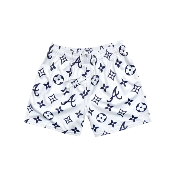 Bravest Studios Mesh Shorts White Navy Blue
