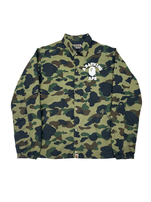 Bape 1st Camo Nylon Tussah Coach Jacket