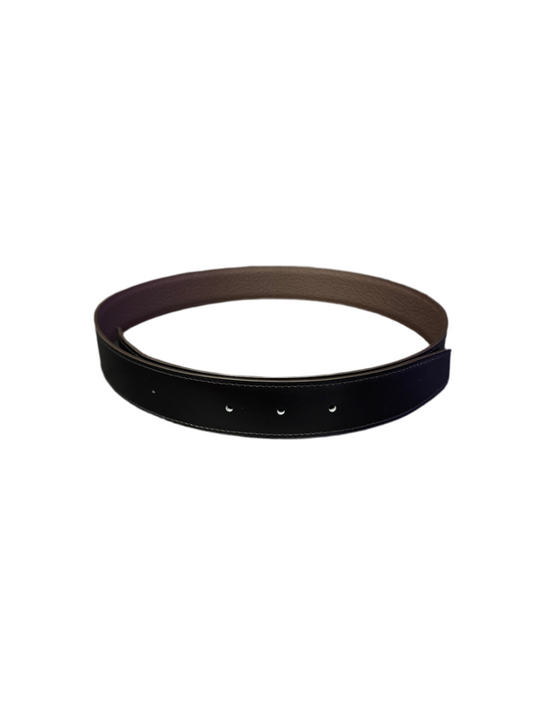 Hermes Reversible Belt Black Brown (No Buckle)