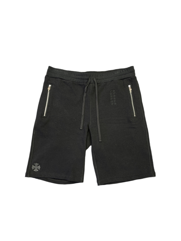 Chrome Hearts Black Cross Patch Sweat Shorts