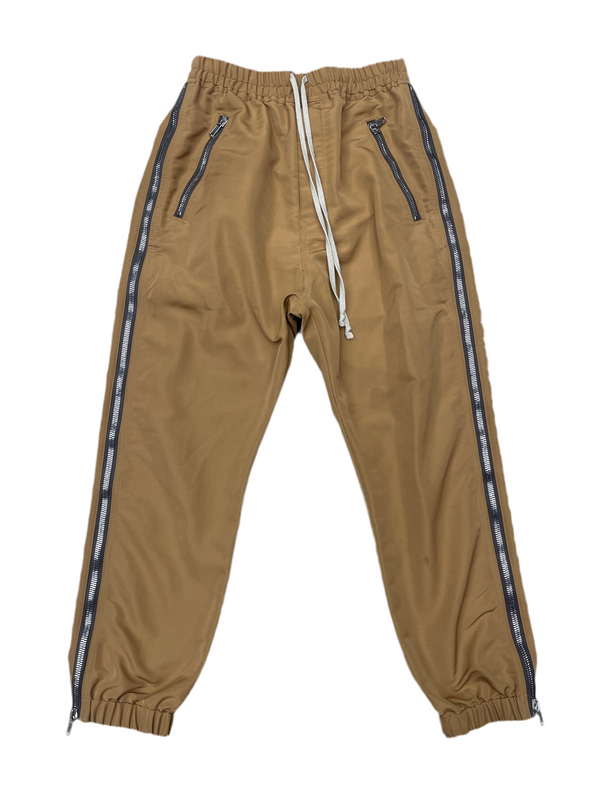 Rick Owens Full Zip Jogger Pants Khaki