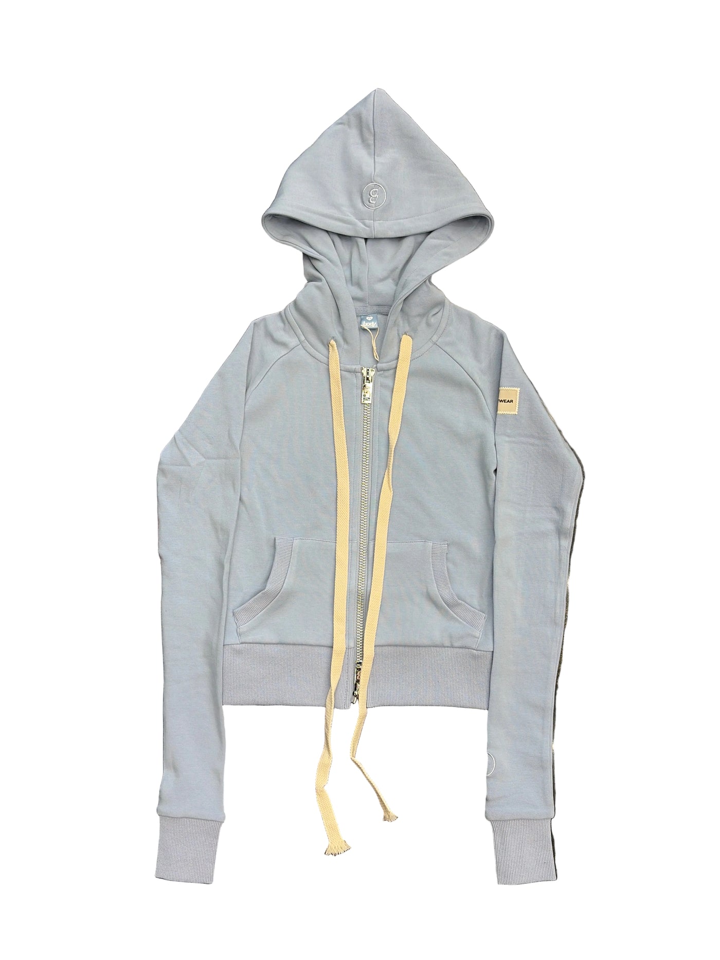 Body By Raven Knitwear Zip-Up Hoodie Powder Blue