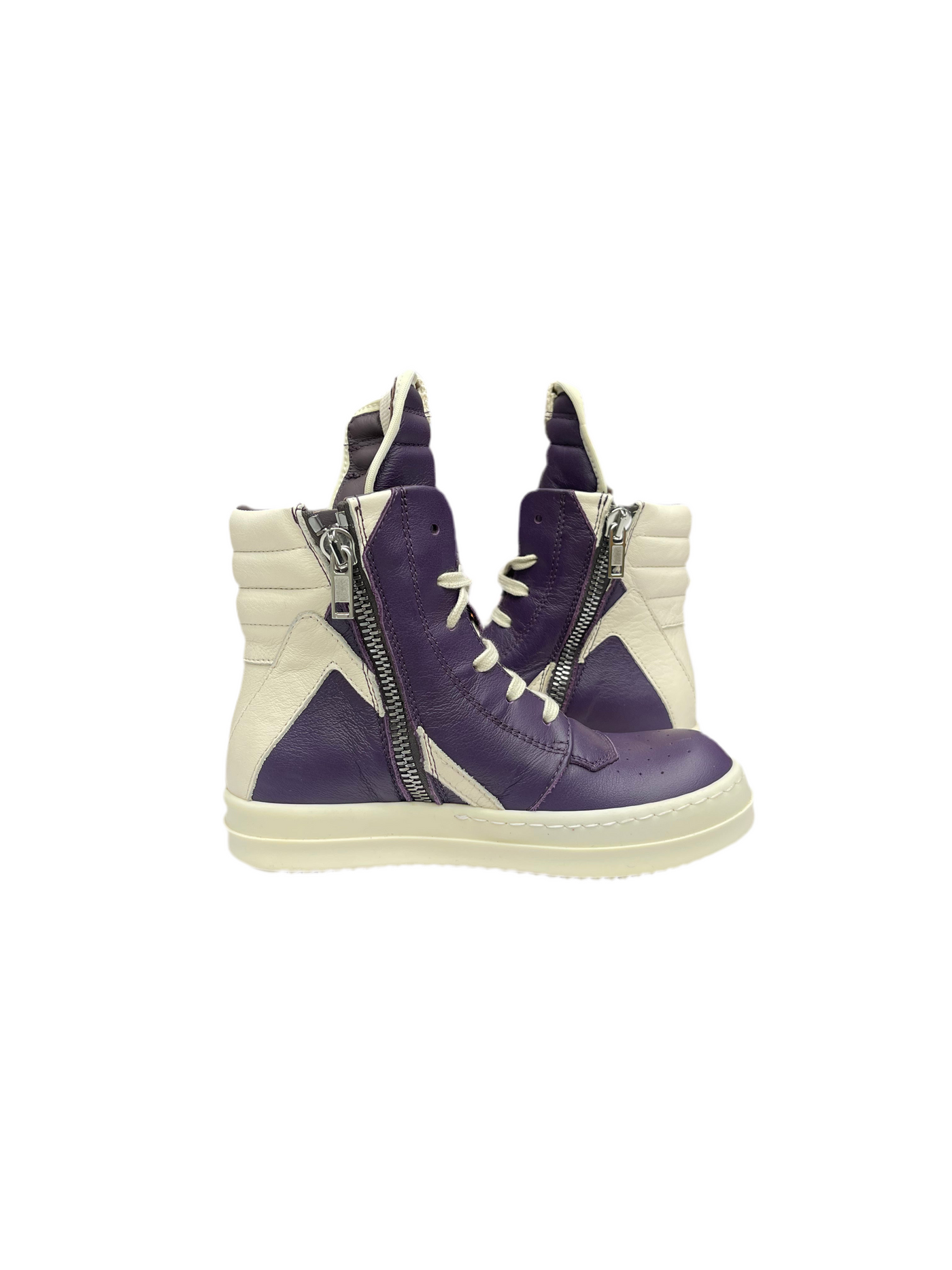 Kids Rick Owen’s Geobaskets High Top Amethyst Milk Purple