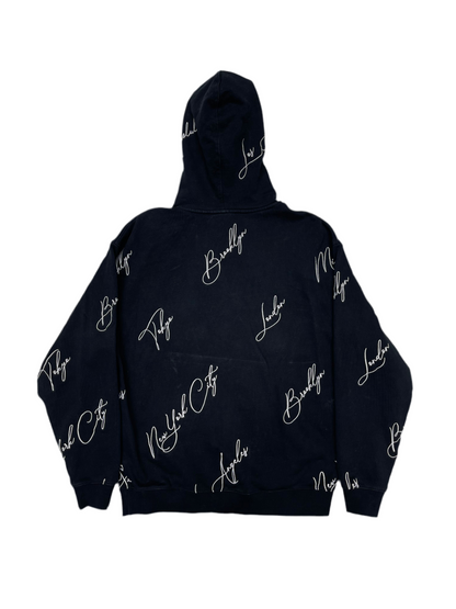 KITH City Script Logo Hoodie Black
