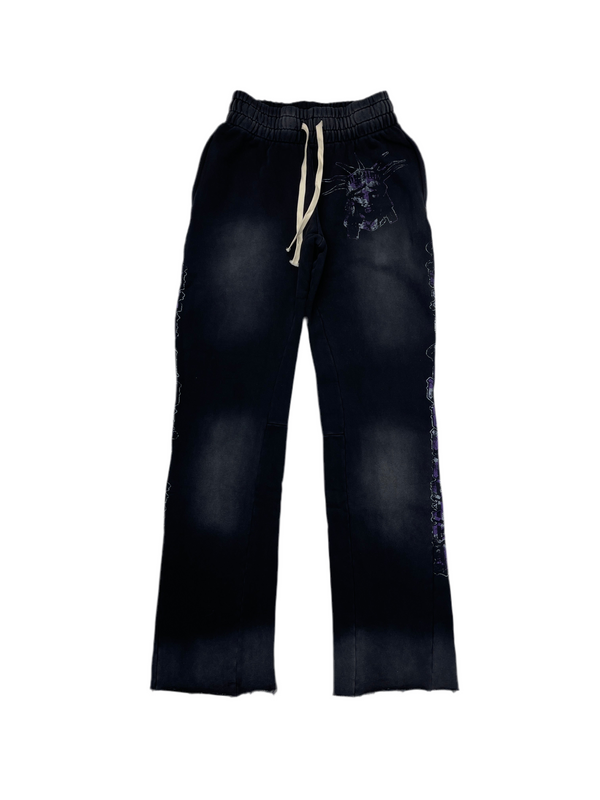 Lost Intricacy Black/Purple Sweatpants
