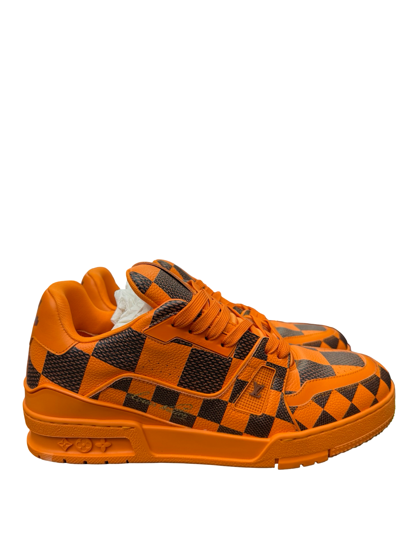LV Trainer Sneaker Damier Pop Orange