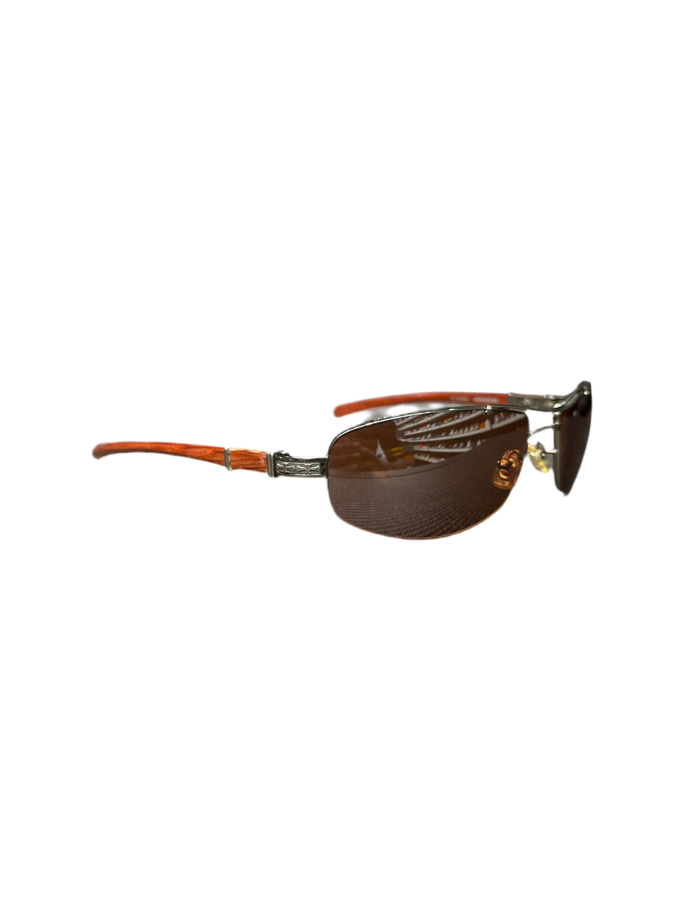 Chrome Hearts Gigantor Wood Frame Double Cross Sunglasses