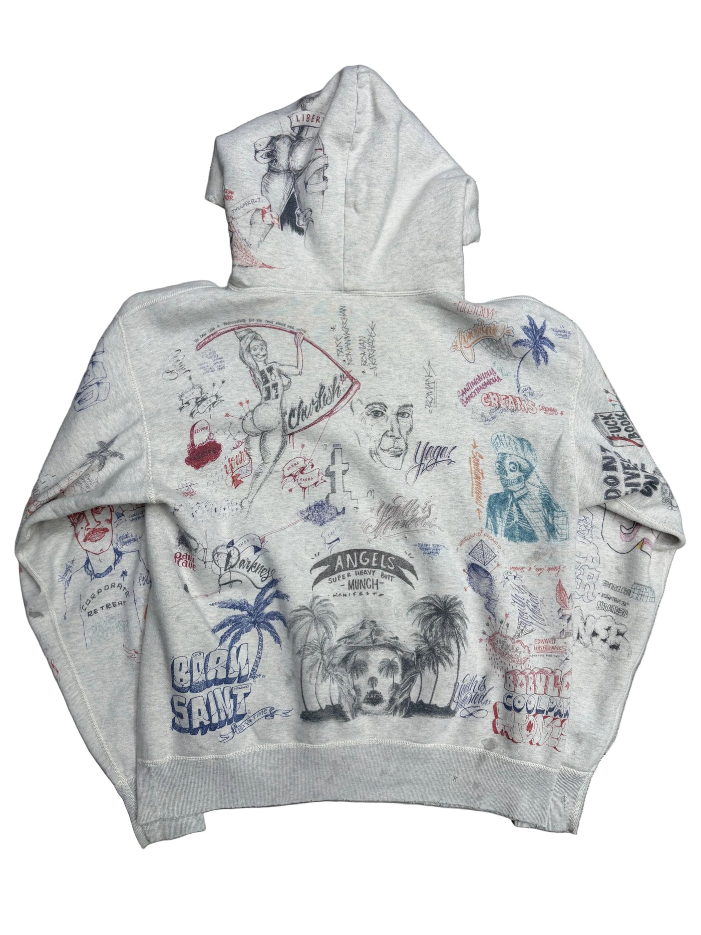 Saint Michael x Born X Raised Graffiti Print Hoodie
