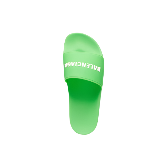 Balenciaga Pool Slides Fluo Green White