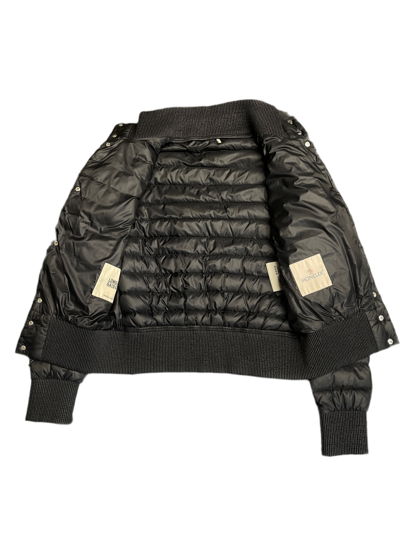 Moncler Women's Silene Down Filled Bomber Jacket Black