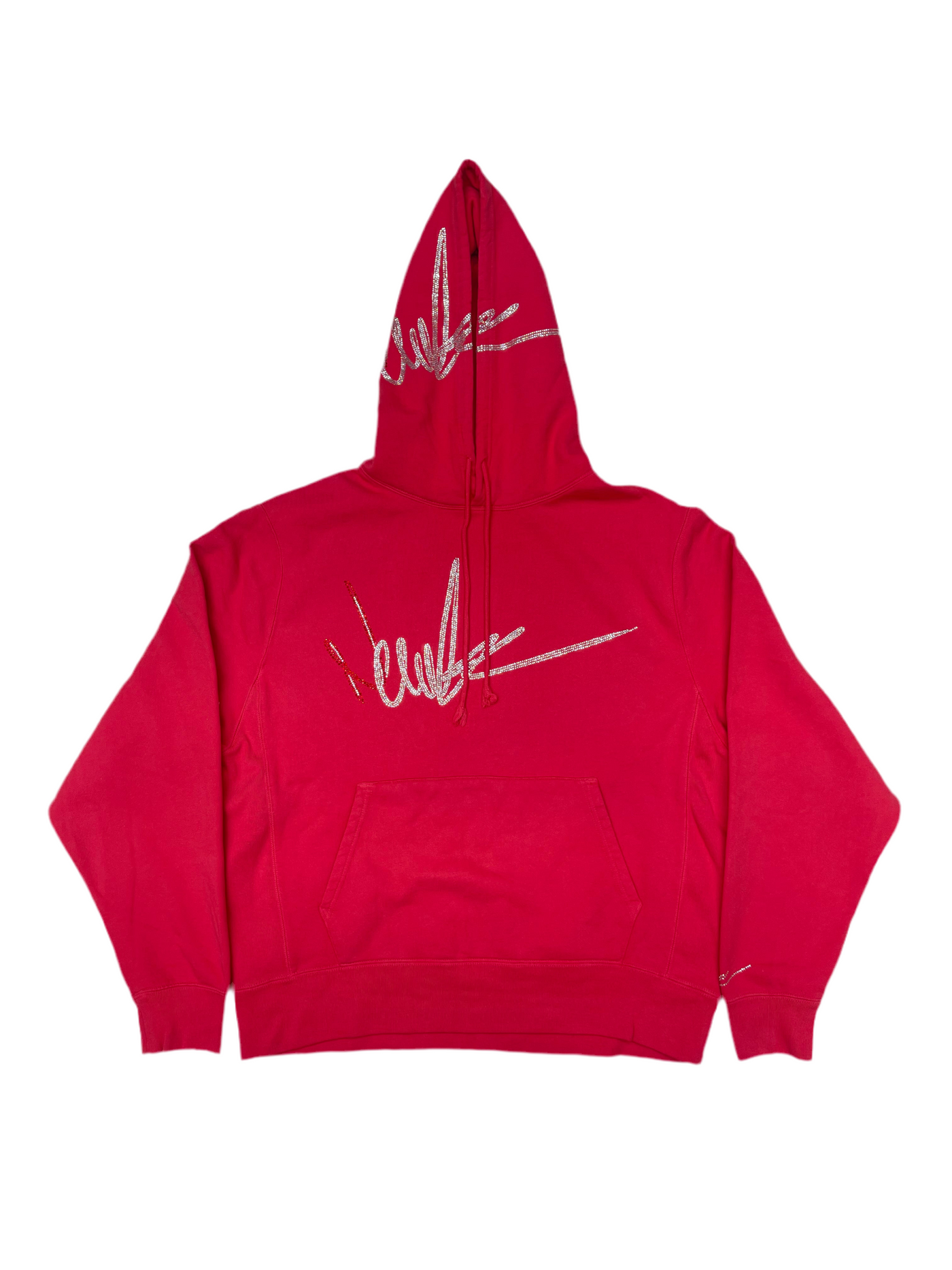 NewYrrk Red Pullover Hoodie w/ Red White Crystal
