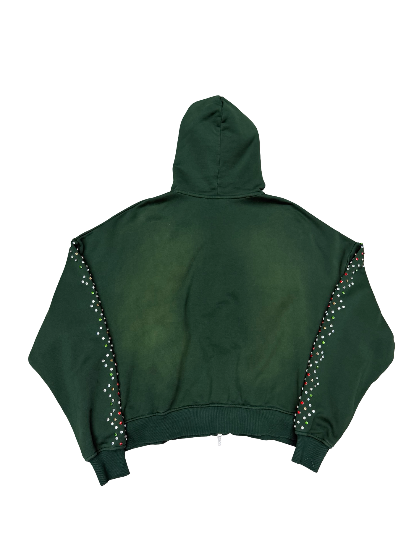HMDD Green Bean Crystal Zip Up Hoodie