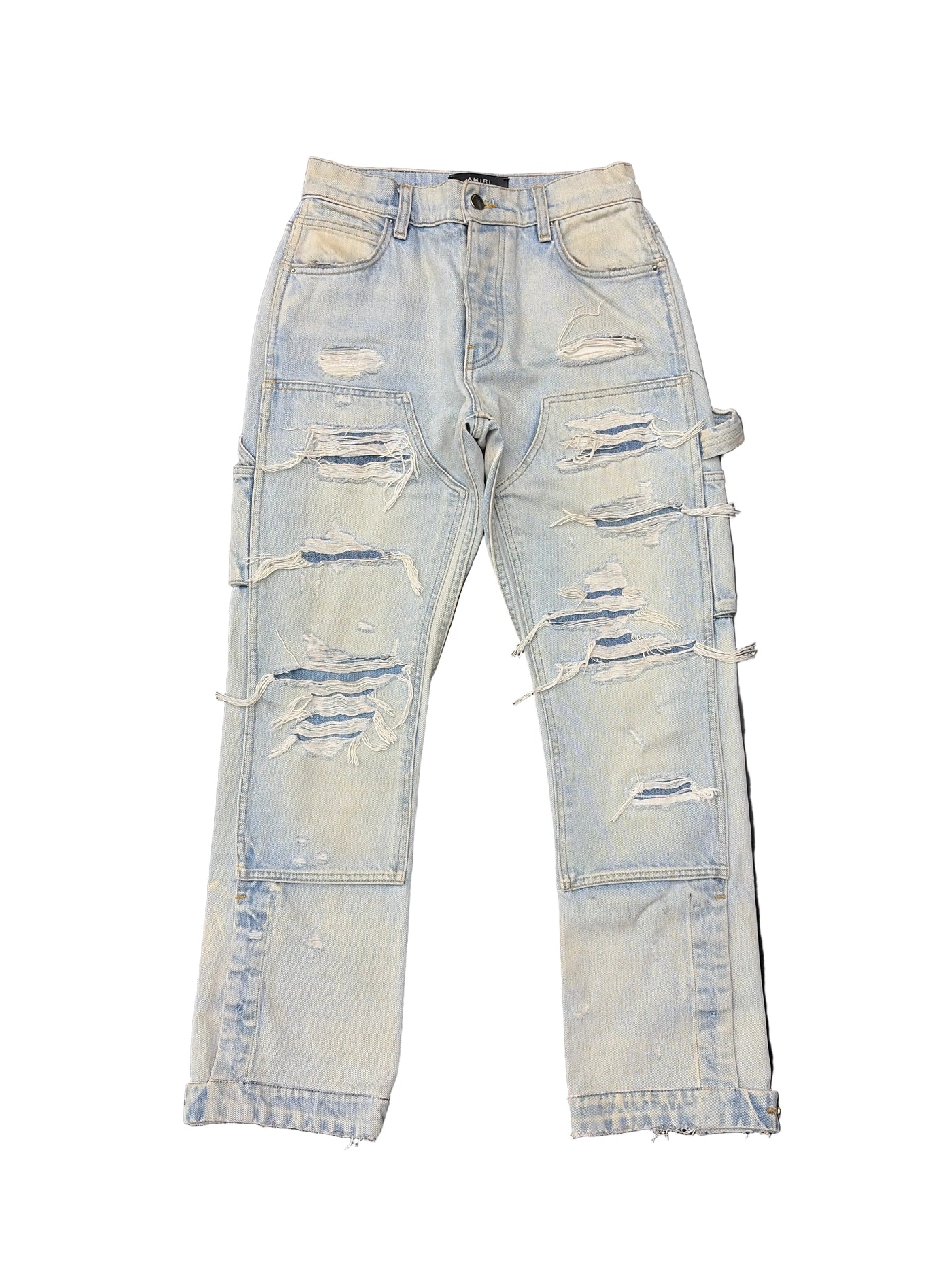 Amiri Distressed Carpenter Denim Jeans Blue