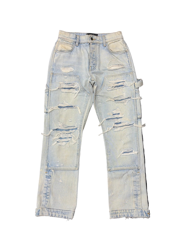 Amiri Distressed Carpenter Denim Jeans Blue