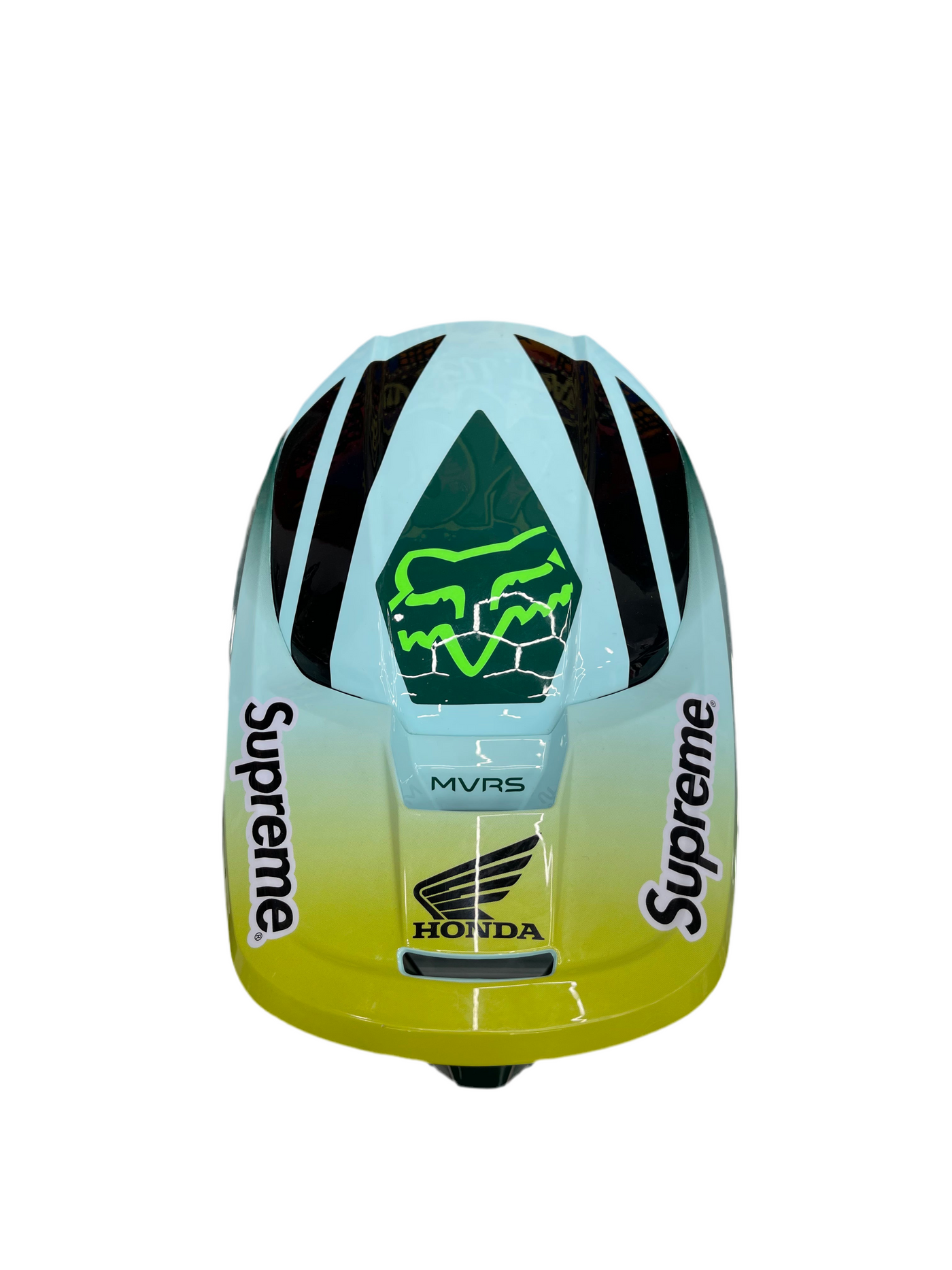 FW19 Supreme x Honda Fox Racing V1 Helmet Moss