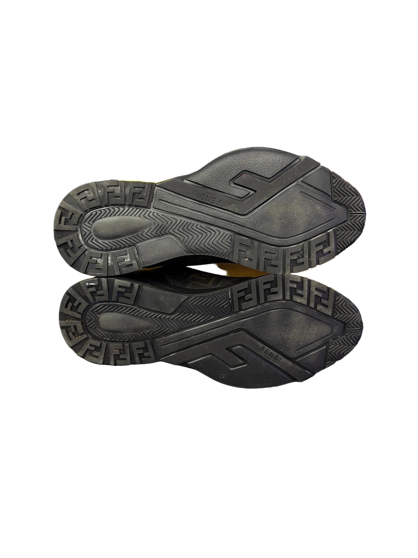 Fendi Flow FF Jacquard Low Top Trainer Black Brown