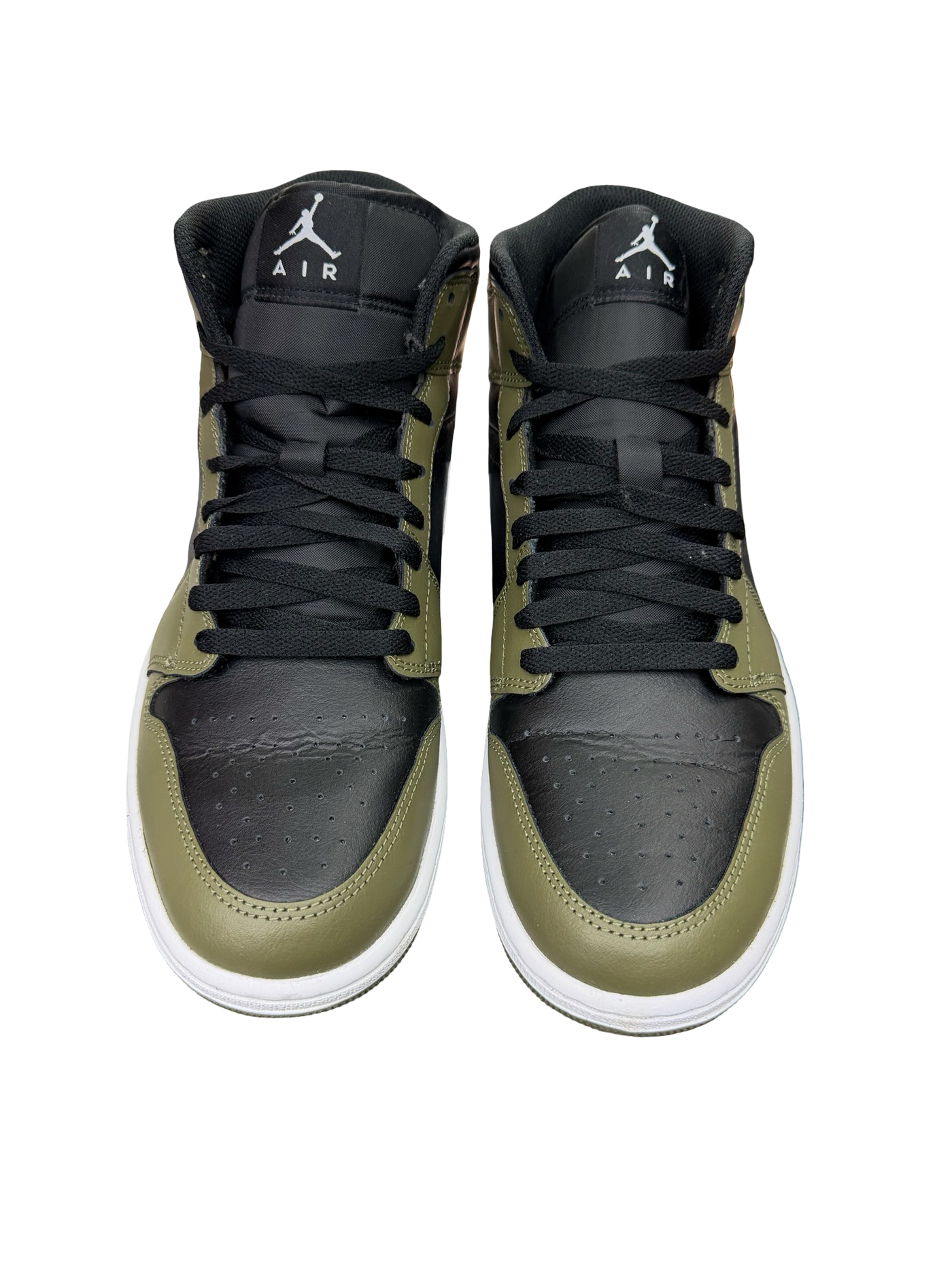 Nike Air Jordan 1 Mid Black White Olive