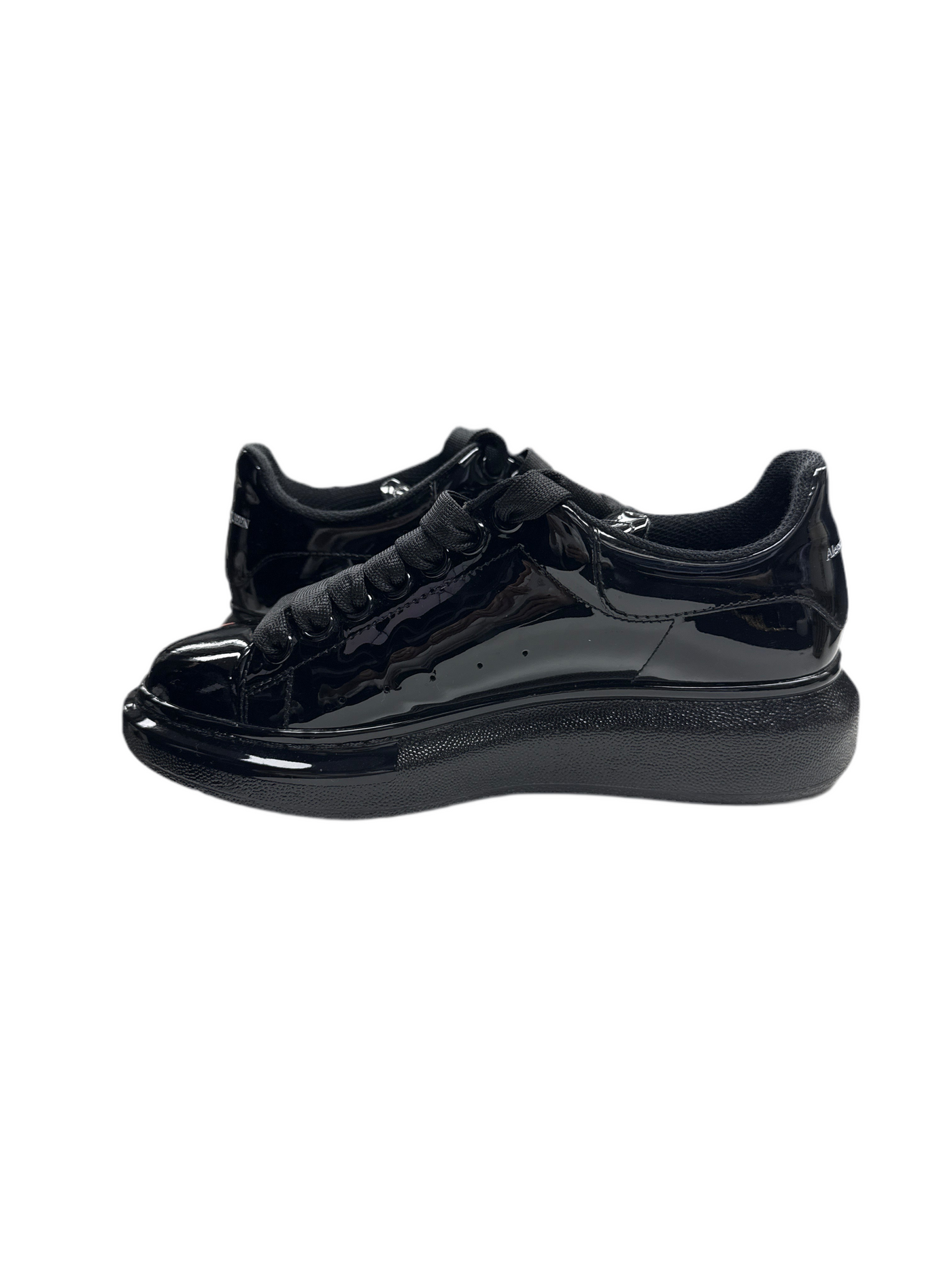 Alexander McQueen Oversized Black Patent Sneakers