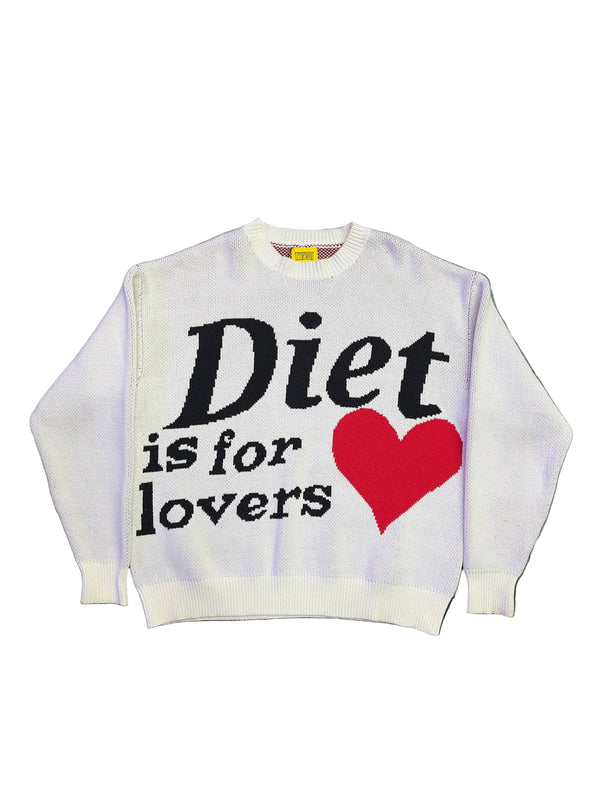 Diet Starts Monday Lovers Knit Sweater White