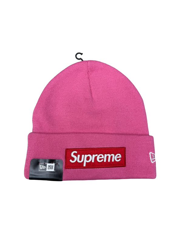 Supreme x New Era Box Logo Beanie Pink Red