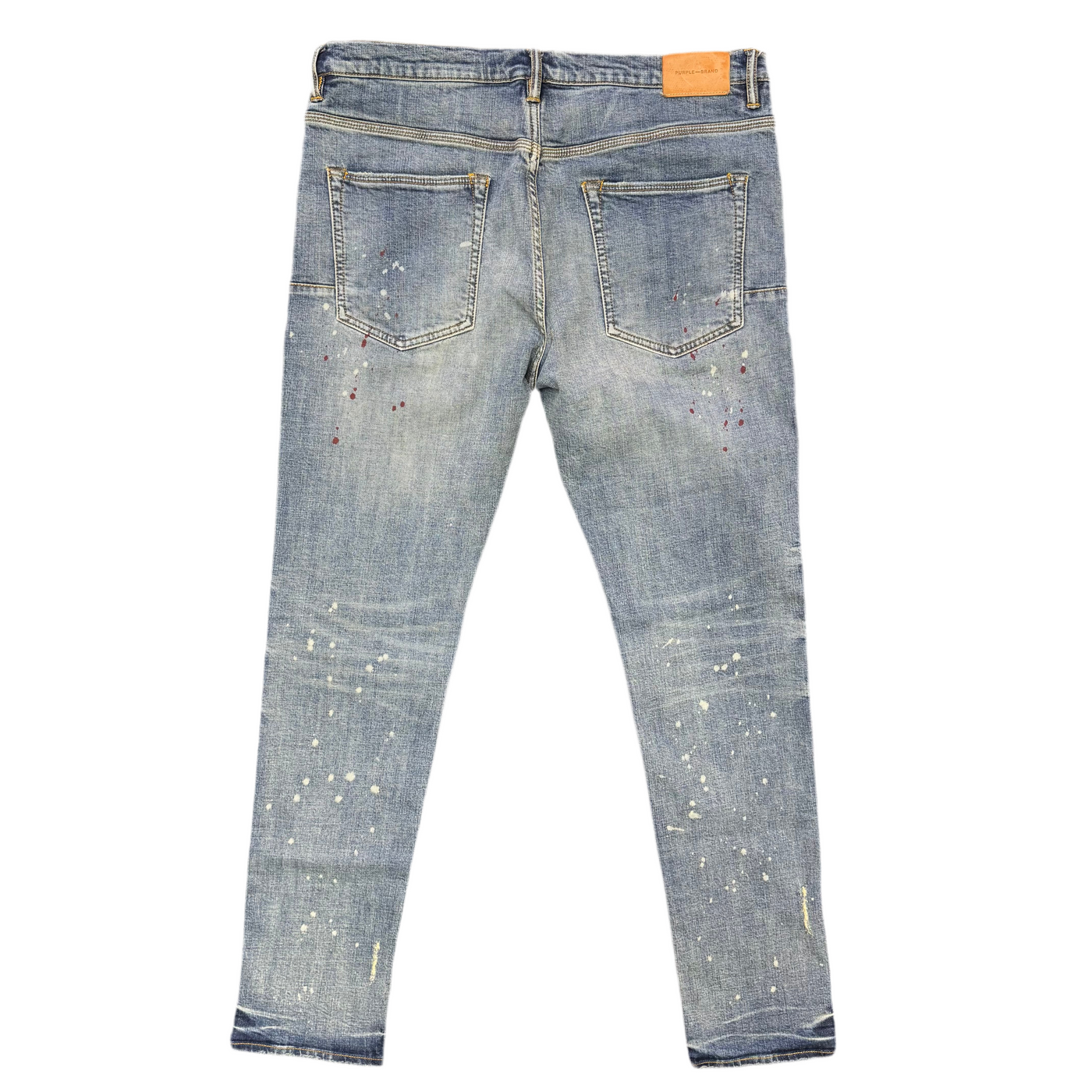 Purple Brand Paint Splatter Jeans Blue