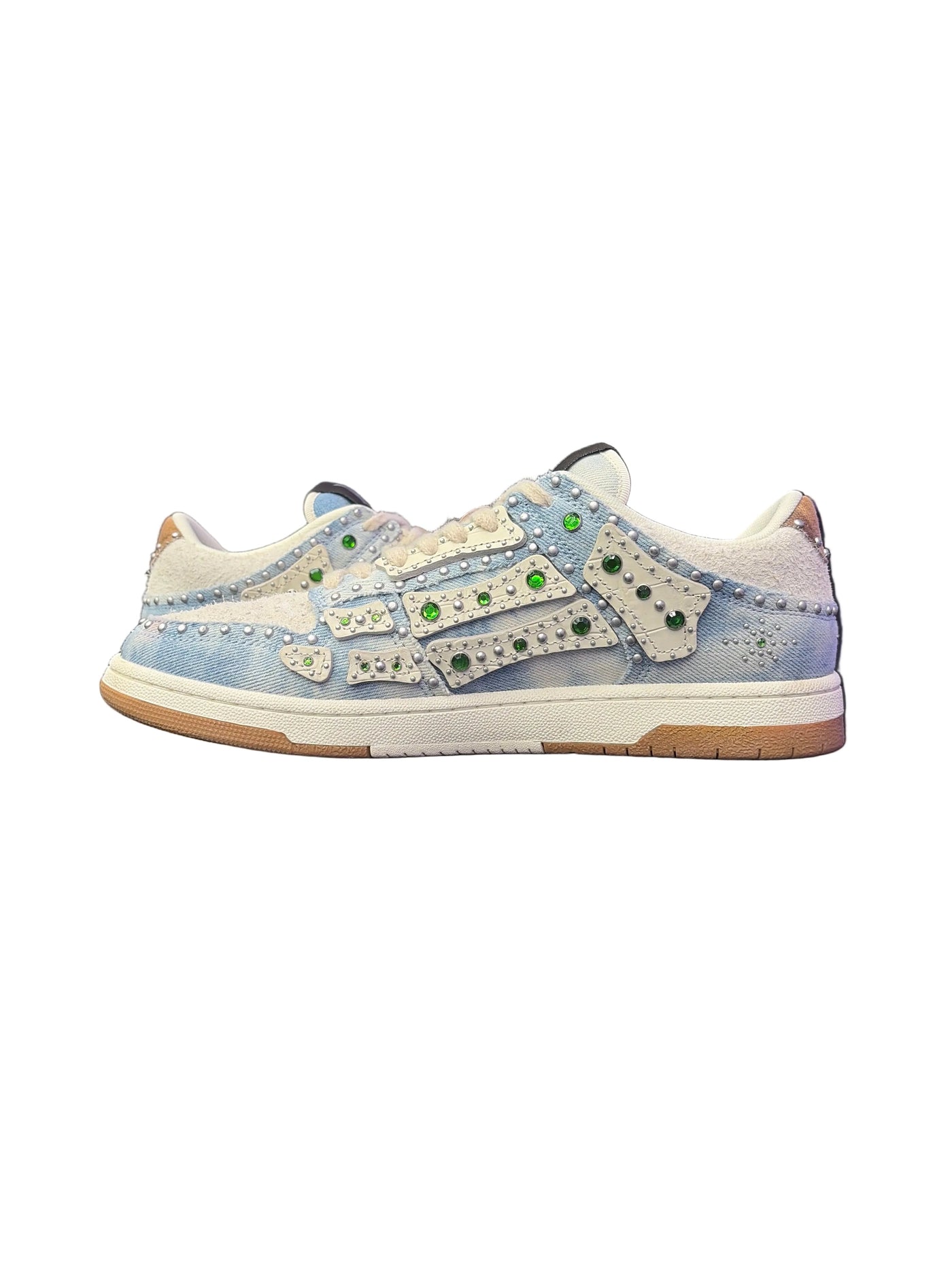 Amiri Studded Skeleton Low Top Blue