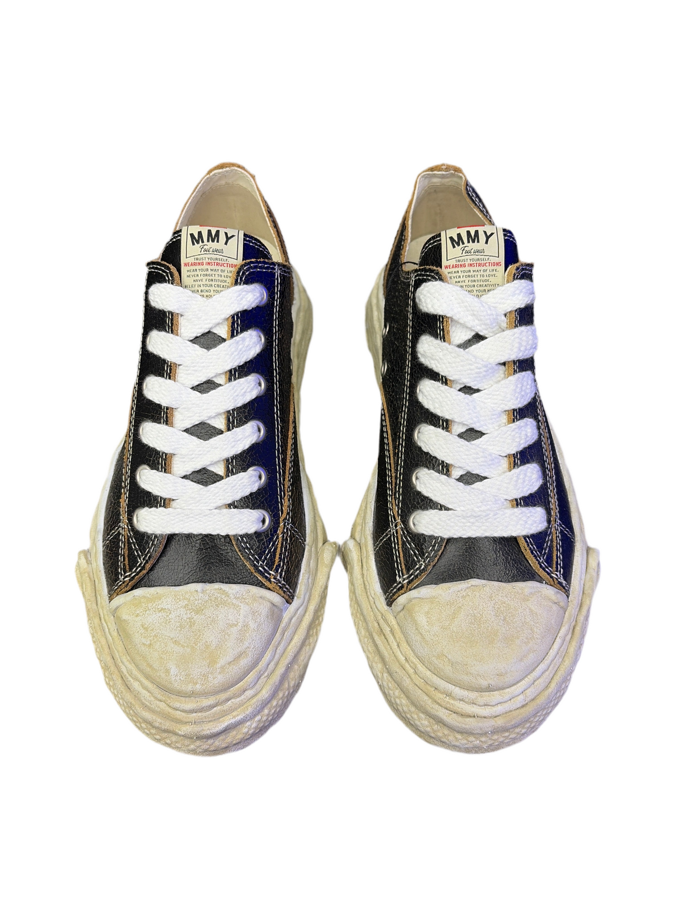 MMY Peterson Low Black Crackle Sneakers