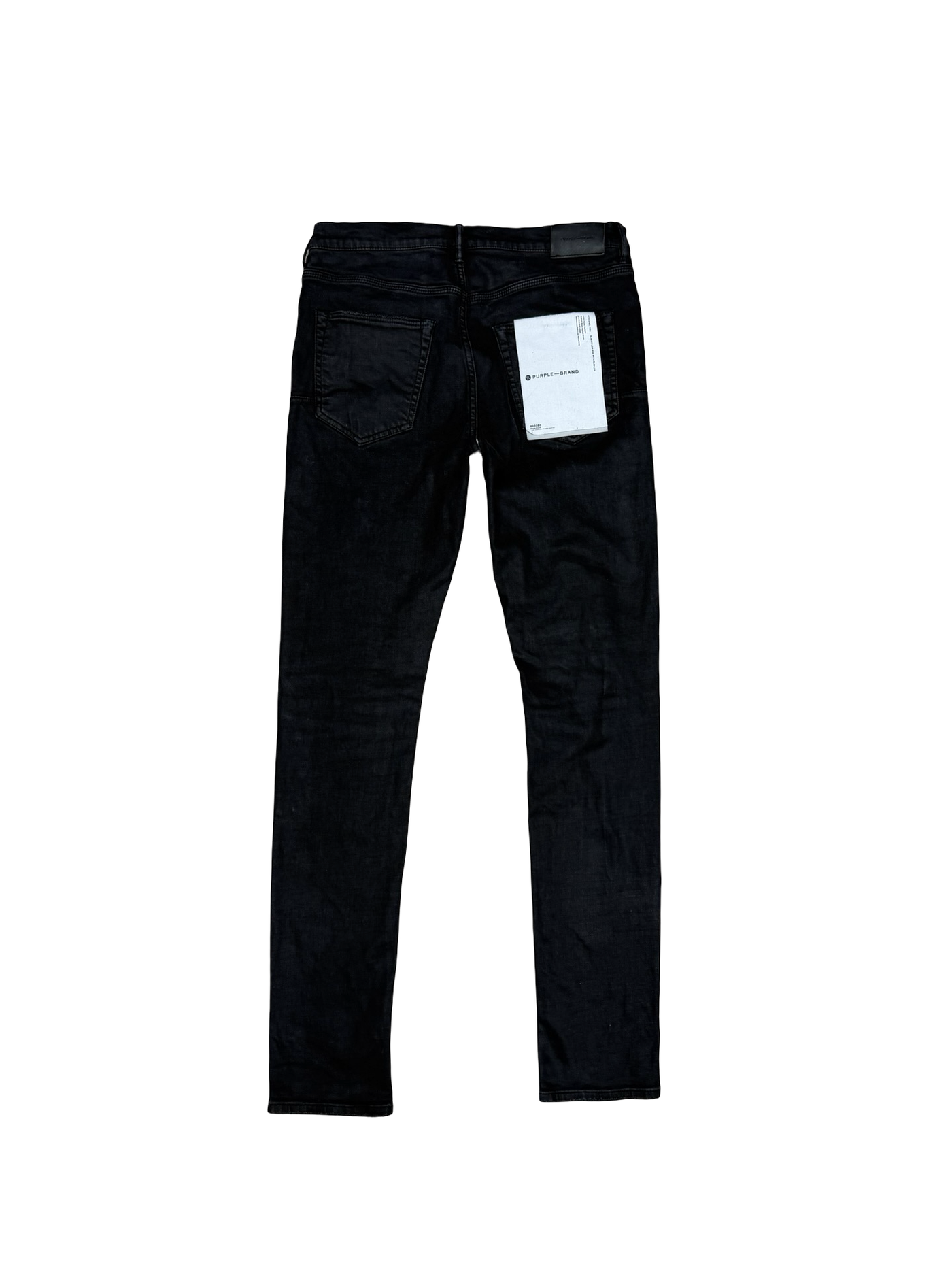 Purple Brand P001 Black Scattered Leather Straight Jeans