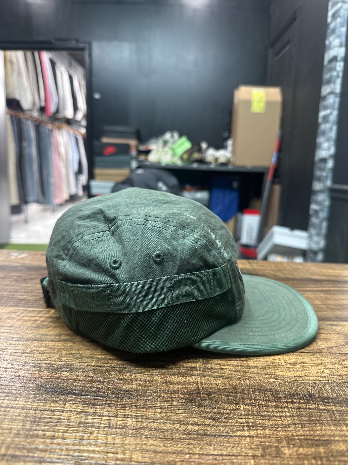 Supreme Mesh Pocket Olive Camp Cap (FW24)