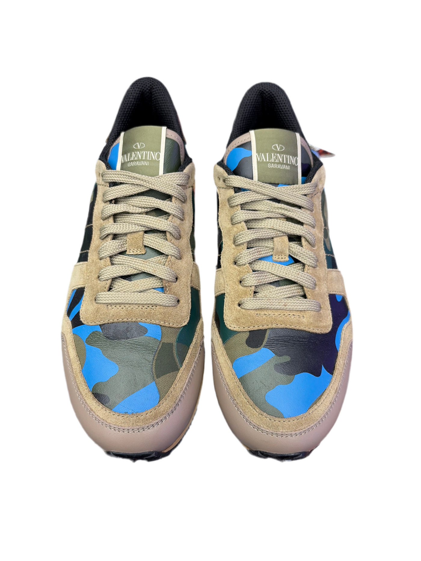 Valentino Rockrunner Beige Blue Camo
