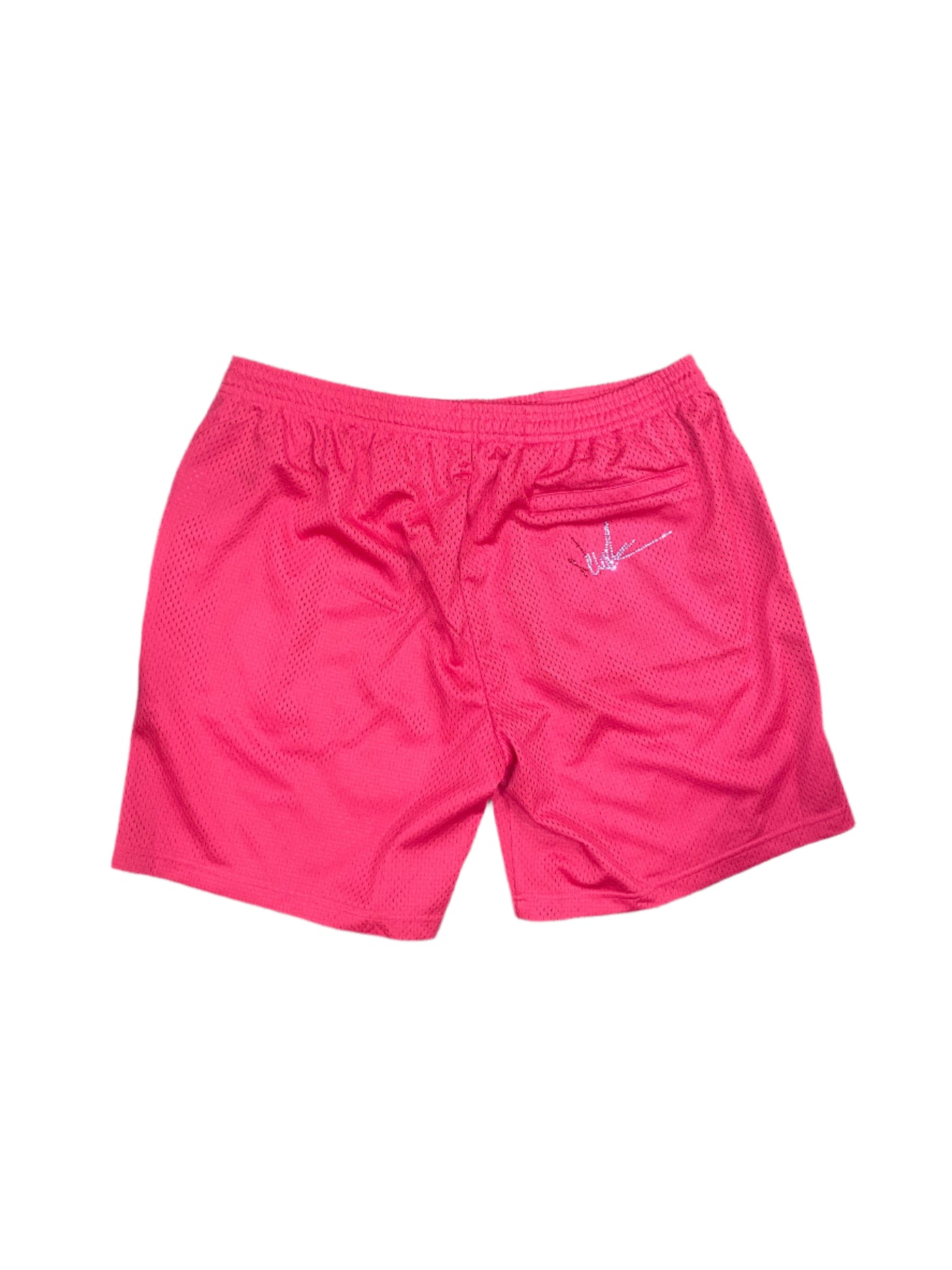 NewYrrk Red Basketball Shorts Side Logo w/ White Red Crystal