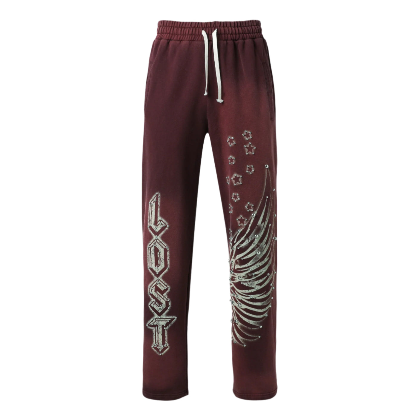 Lost Intricacy Burgundy Sweatpants