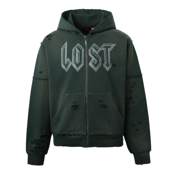 Lost Intricacy Emerald Zip Up Hoodie