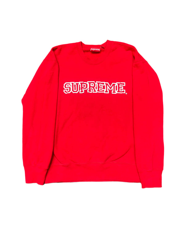 Supreme Shattered Logo Crewneck Red