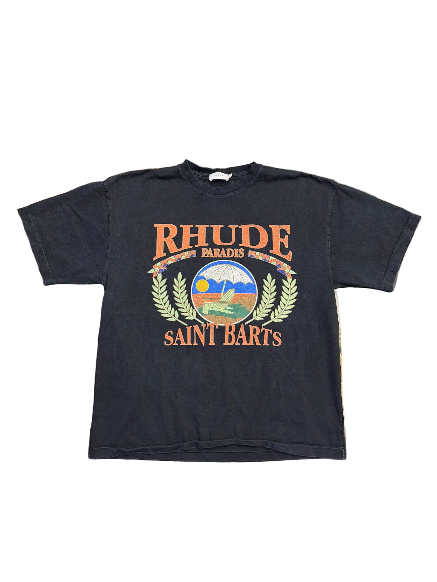 Rhude Saint Barts Beach Chair T-Shirt Black