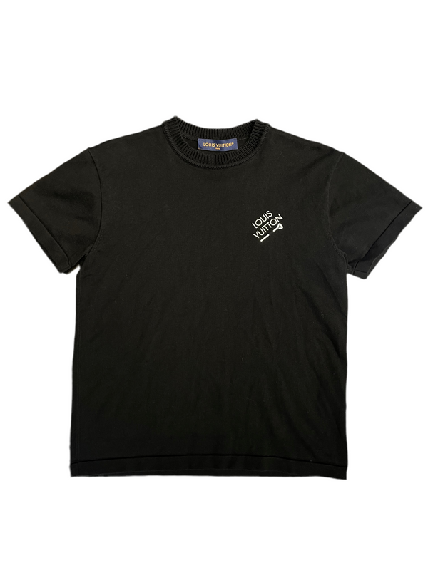 LV Embroidered Logo T-Shirt Black