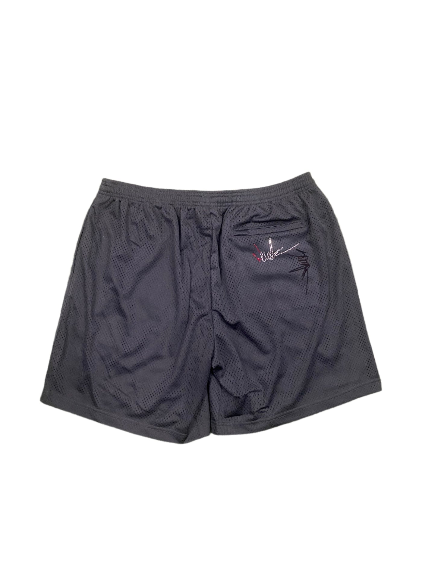 NewYrrk Black Basketball Shorts Logo w/ White Red Crystal
