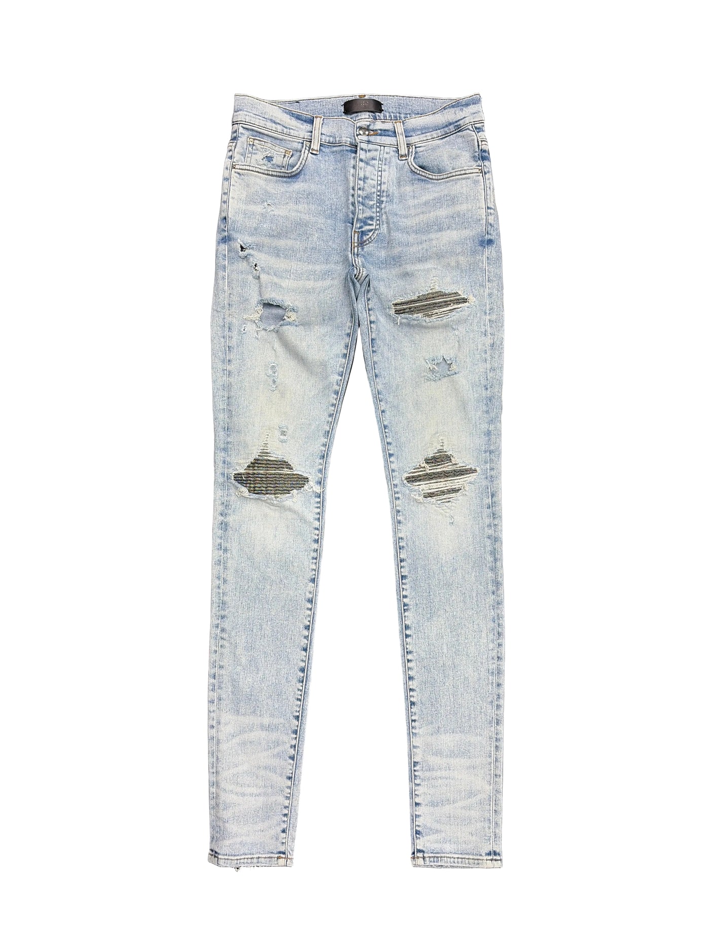 Amiri MX1 Iridescent Skinny Jeans Vintage Blue