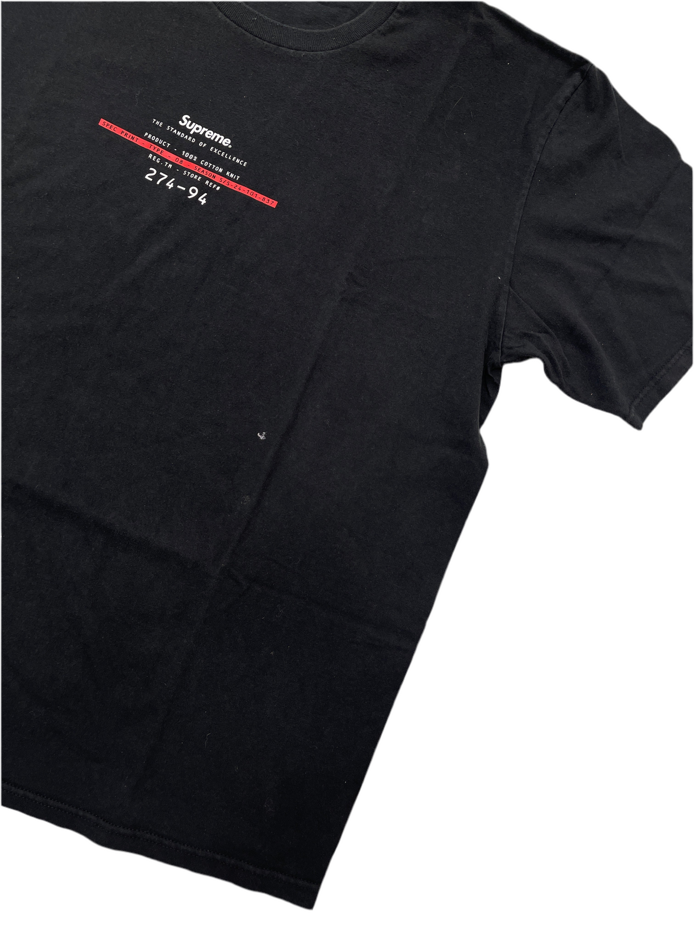 SS24 Supreme Standard Tee Black