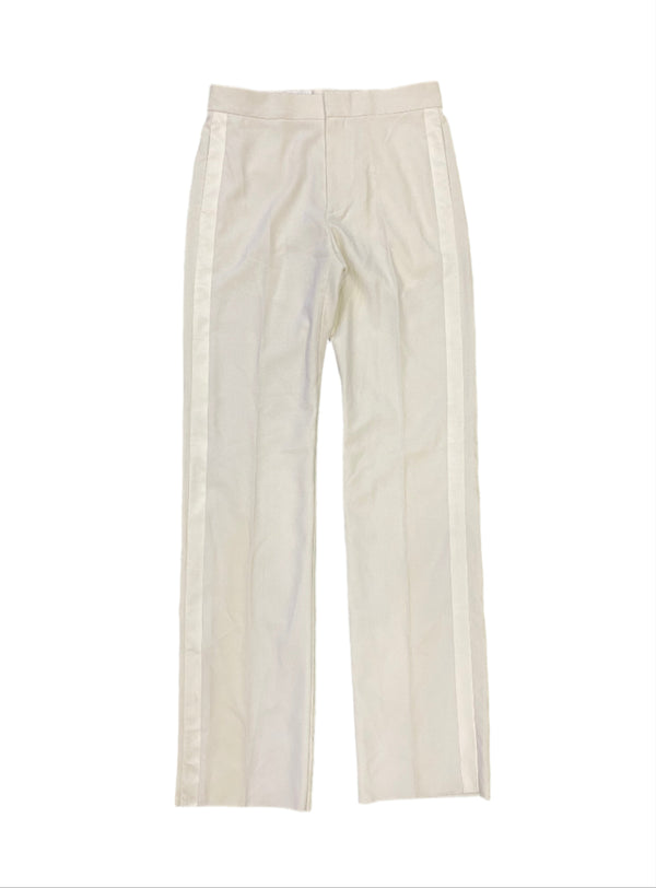 Givenchy Trousers Satin Stripe White