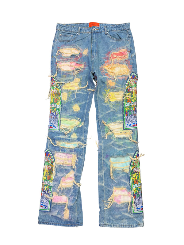 WDW Roygbiv Fusion Denim Multicolor Jeans Sky