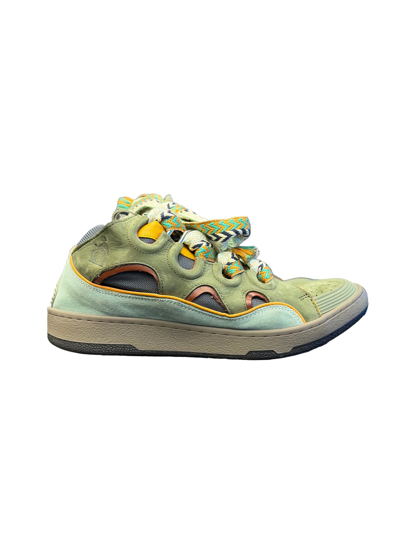 Lanvin Curb Sneakers Moss Green Grey