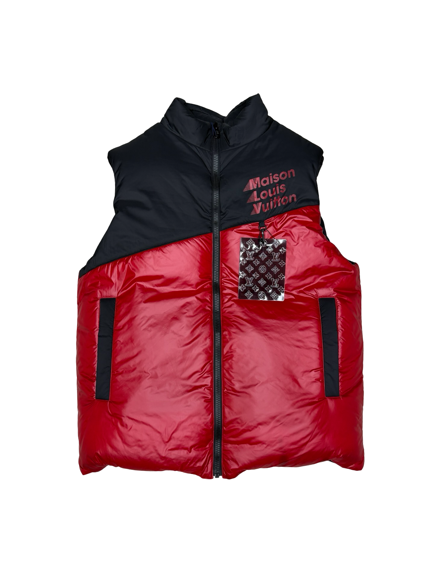 LV Puffer Vest Red Black