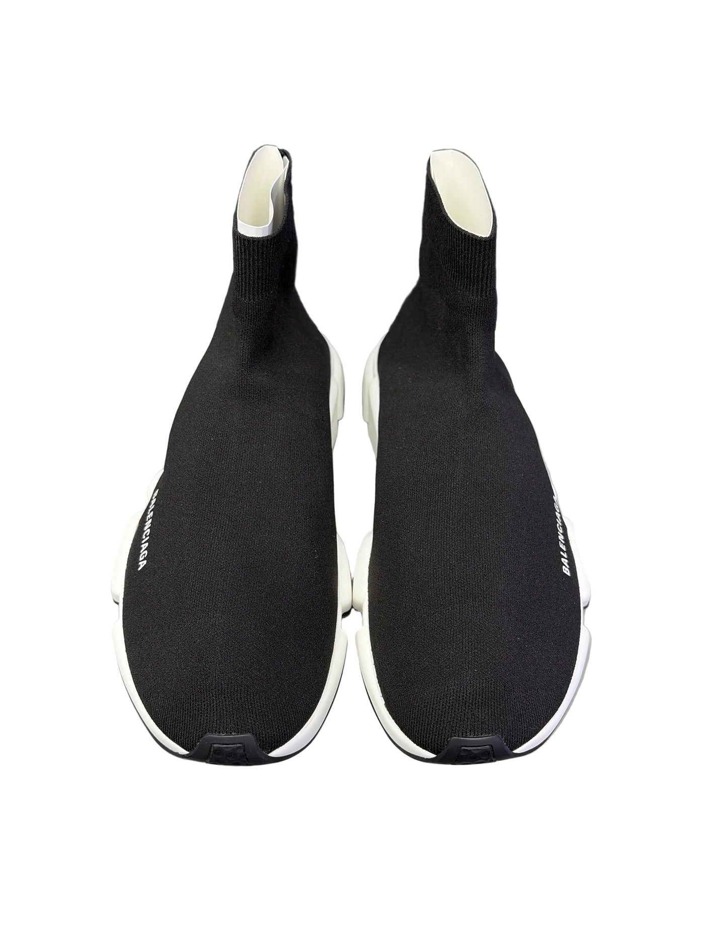 Balenciaga Speed LT Knit Simple Sole Black White