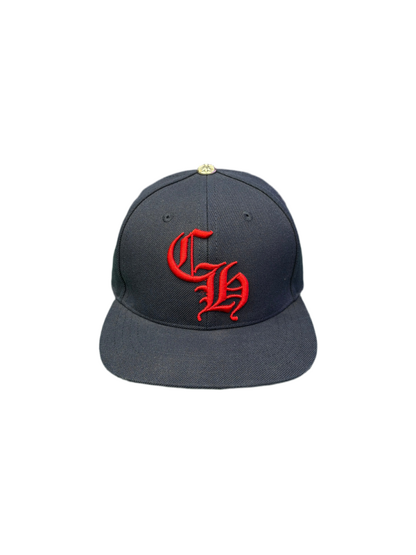 Chrome Hearts CH Logo Snapback Navy Red