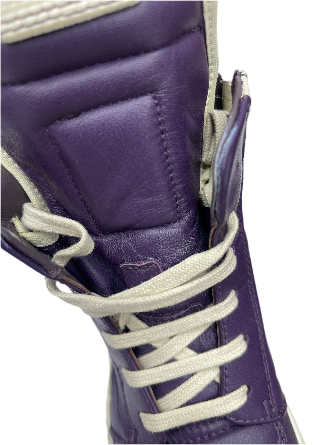 Kids Rick Owen’s Geobaskets High Top Amethyst Milk Purple