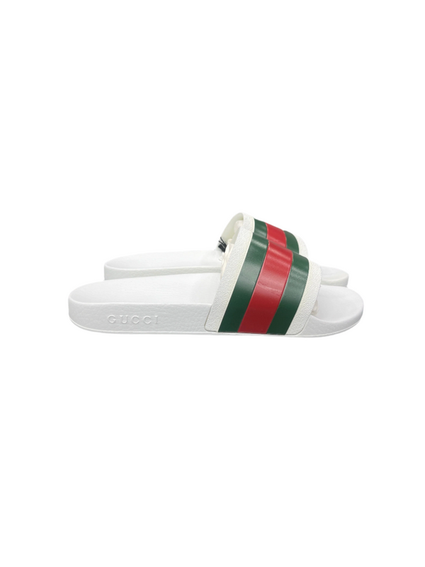 Gucci Web Slide Sandal Great White